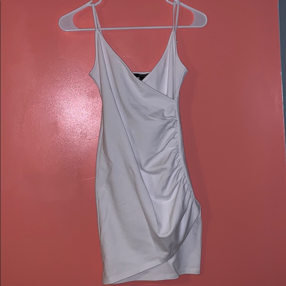White wrap dress